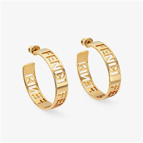 fendi earrings gold|fendi earrings women.